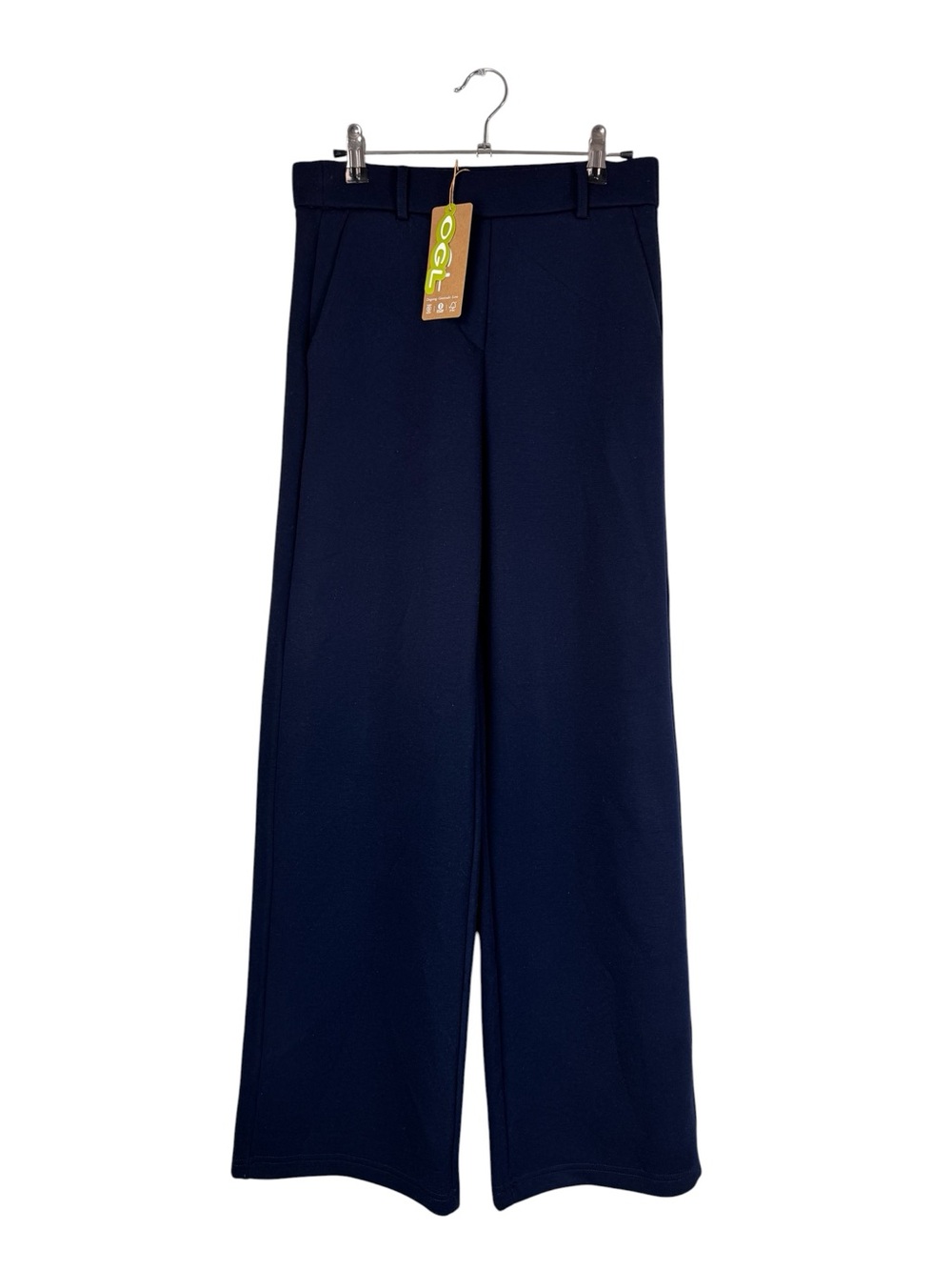 OGL Universe Navy Stretchy Mid Rise Straight Leg Pull-on Pants with Pockets